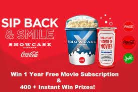 Showcase Cinemas Coke Instant Win
