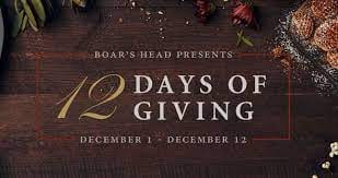 Boar’s Head “12 Days of Giving” Sweepstakes