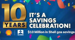 Fuel Rewards 10 Year Anniversary Sweepstakes