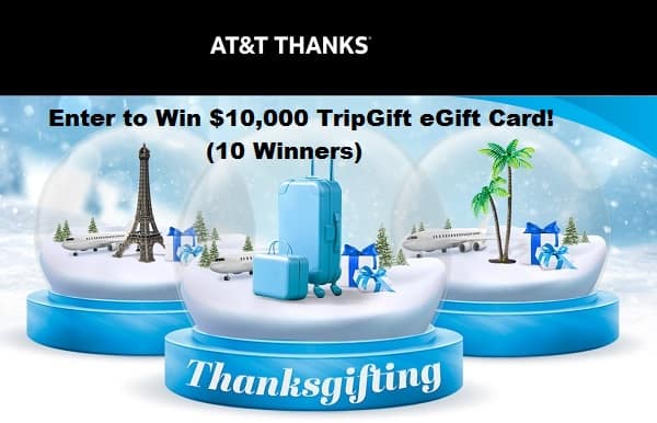 AT&T Thanks Thanksgifting Dream Vacation Sweepstakes