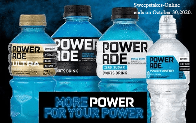 Powerade More Power for Your Power instant win Game